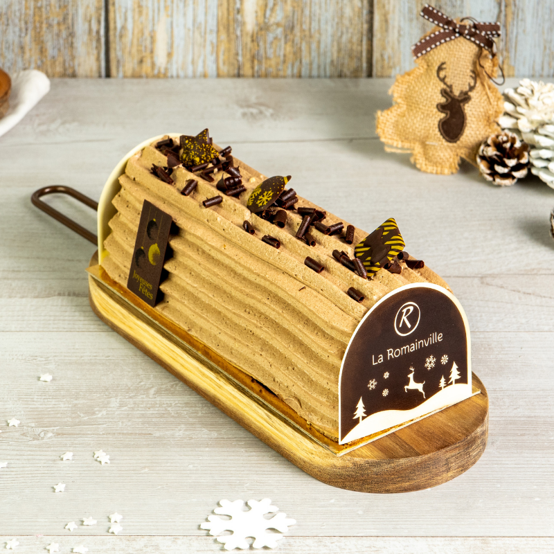Bûche pâtissière chocolat - collection Noël - pâtisserie La Romainville