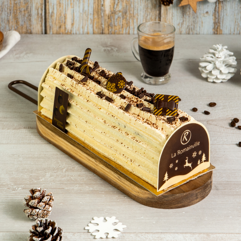 Bûche pâtissiere Tiramisu - La Romainville - Noël 2023