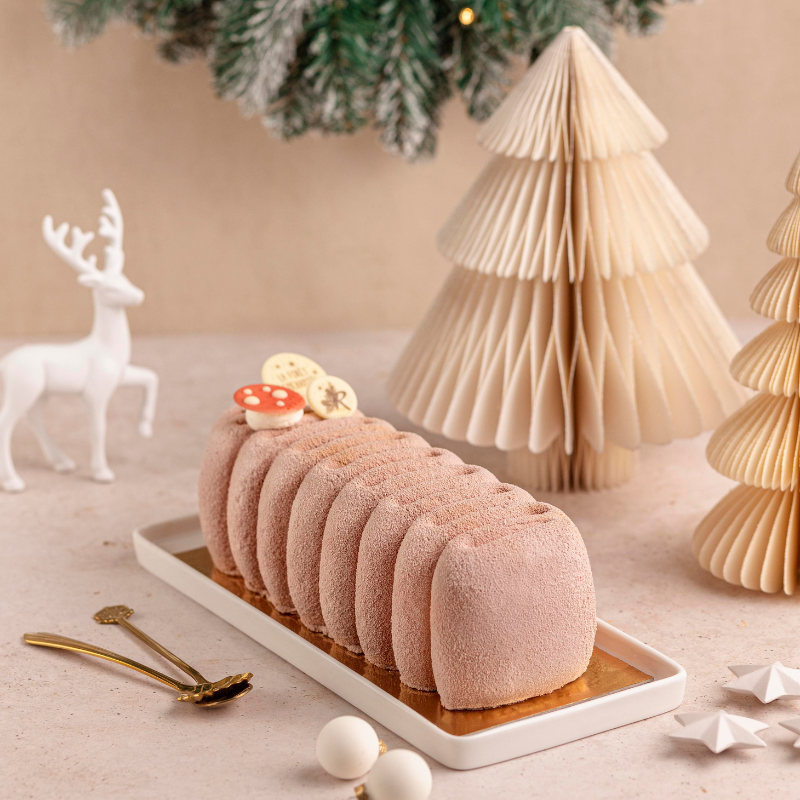 Bûche Douceur marron-mandarine - La Romainville