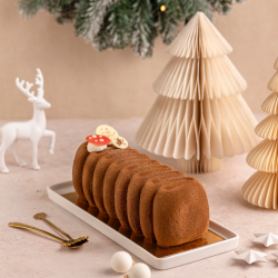 Bûche L’Intense chocolat-fleur d’oranger - La Romainville