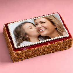 Délicieux gâteau photo à la framboise - personnalisez votre gâteau - pâtisserie La Romainville