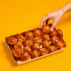 Choux à la crème vanille et caramélisés - Pâtisserie La Romainville