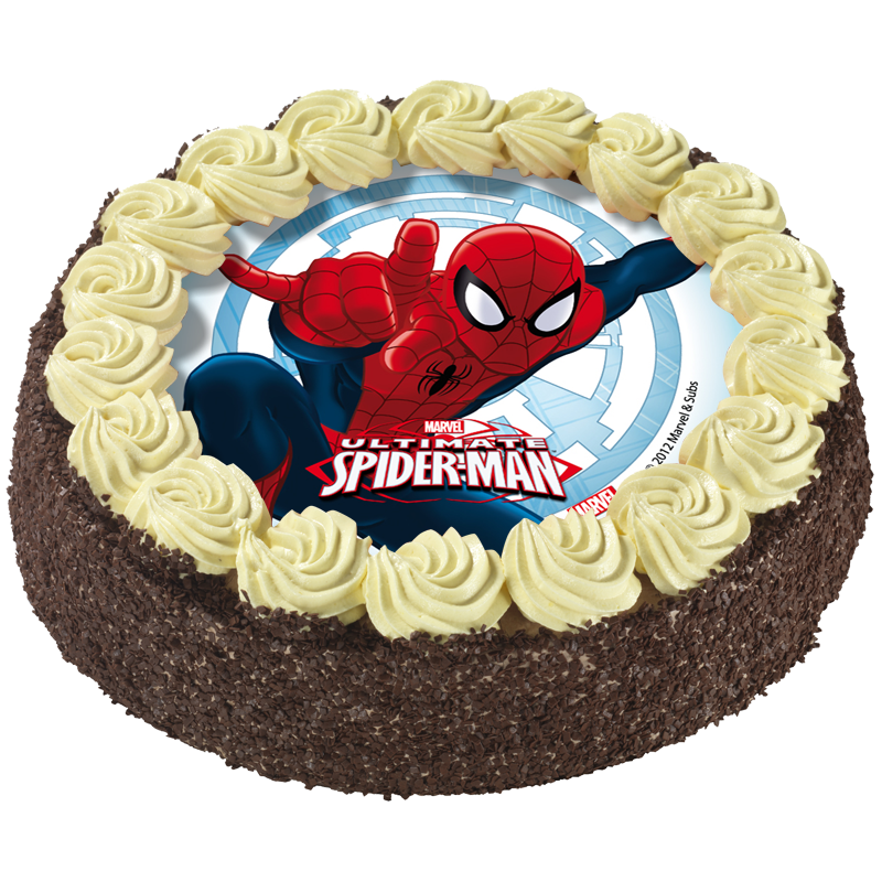 Gâteau chocolat Spiderman - anniversaire enfant - Pâtisserie La Romainville