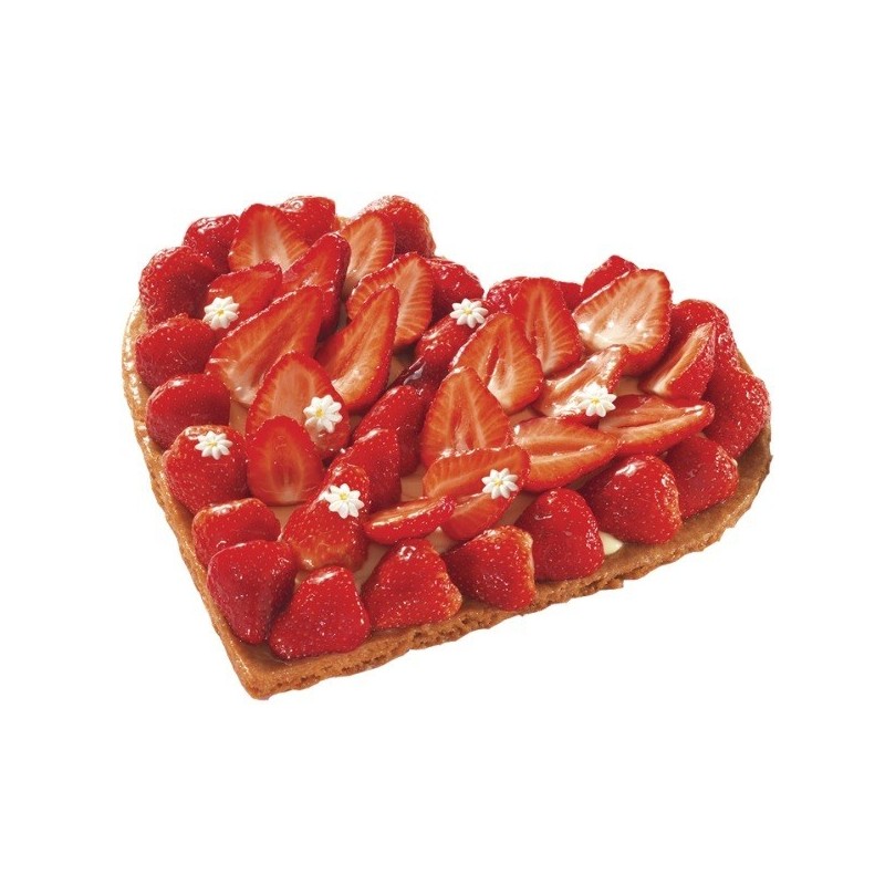 Tarte Coeur Sablé Fraise - Pâtisserie La Romainville Tarte Coeur Sablé Fraise - Pâtisserie La Romainville