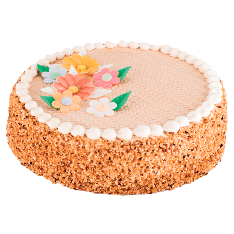 Décoré Simple - Gâteau Moka Noisette ou noix de coco Décoré Simple - Gâteau Moka Noisette ou noix de coco