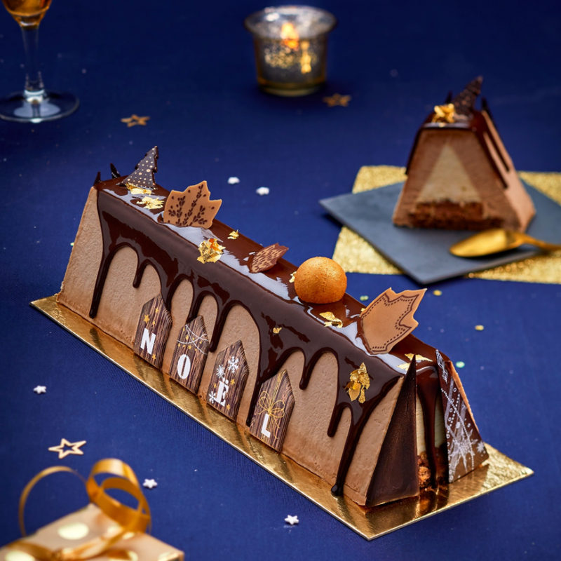 Bûche Mythique Chocolat Caramel de la Romainville