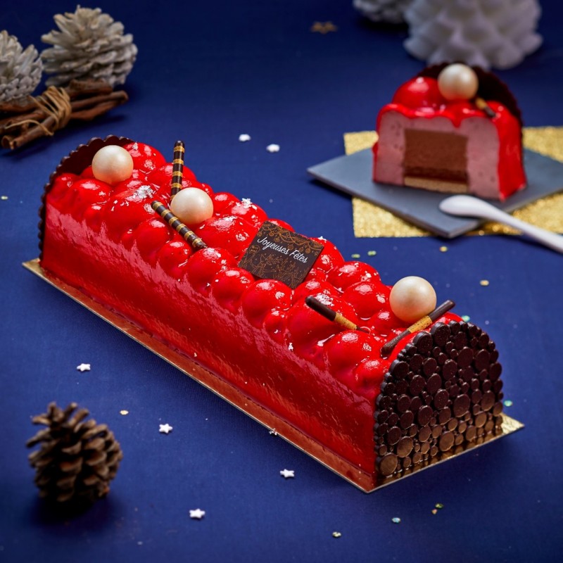 Bûche Exquise Fraise Chocolat de la Romainville