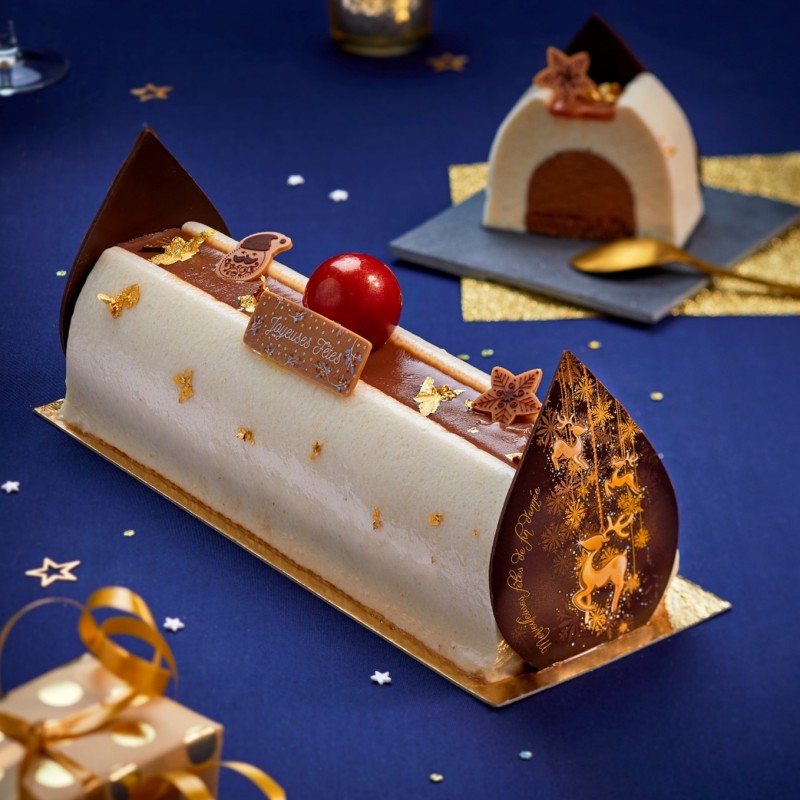 Bûche Fabuleuse Poire Chocolat - desserts de fête la romainville