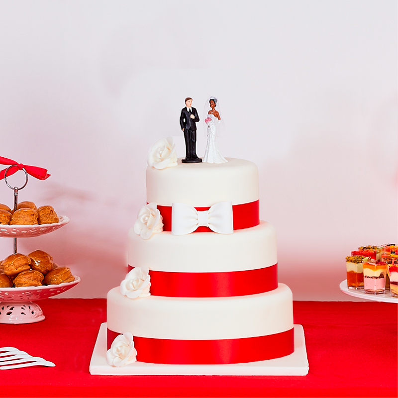 Wedding Cakes - Mariage - Marilyn Rouge pièce montée 3 étages