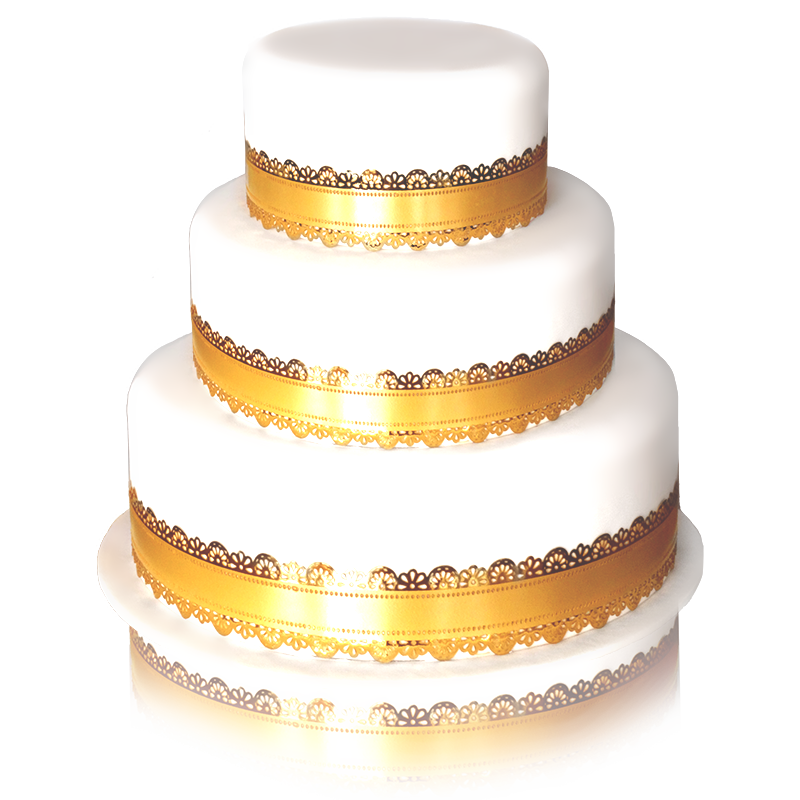 wedding cake doré 3 etages