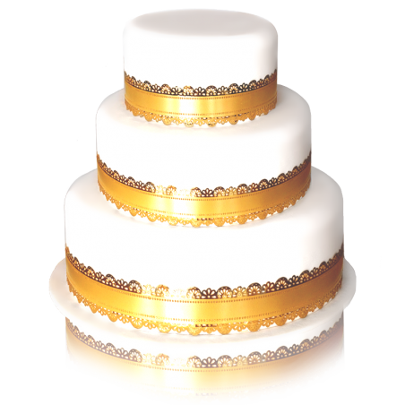 wedding cake doré 3 etages