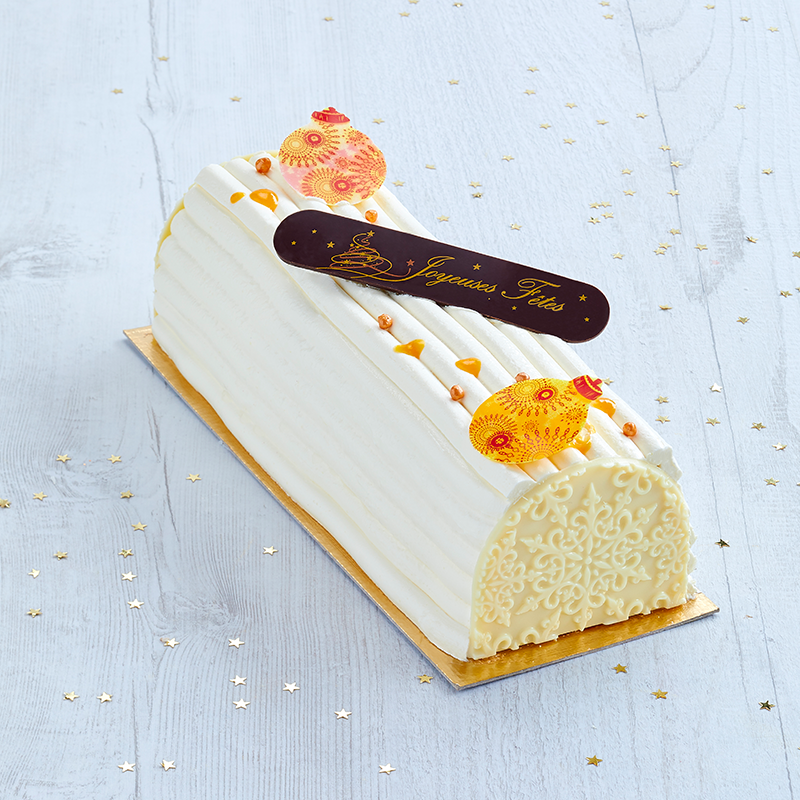 Bûche pâtissière exotique - collection Noël - pâtisserie La Romainville