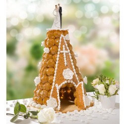 Croquéglise - pièce montée de choux mariage et baptême - pâtisserie La Romainville