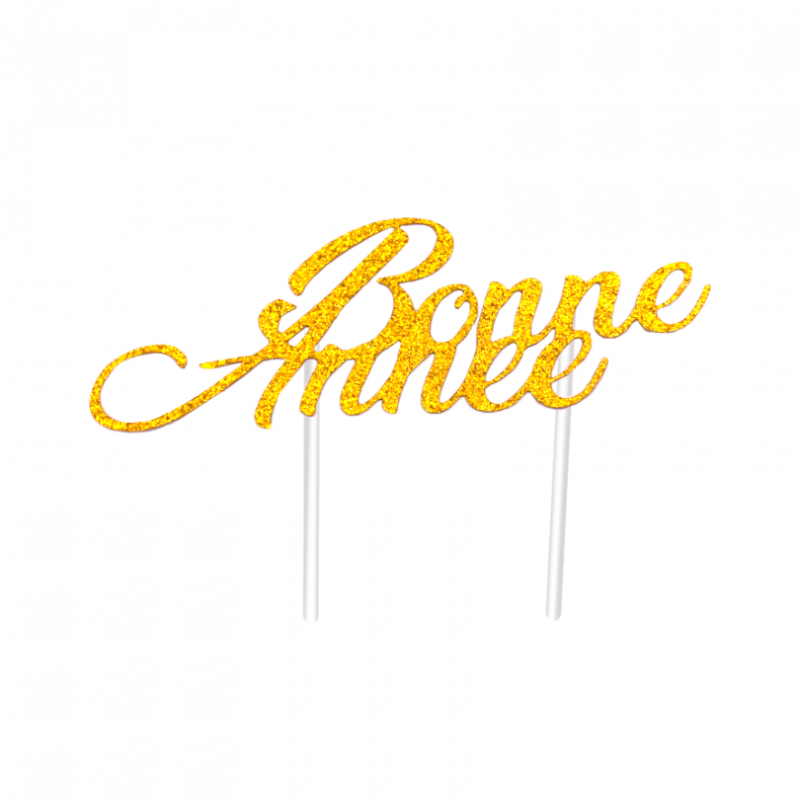 cake topper Bonne Année - accessoire festif pour gâteau du jour de l'an