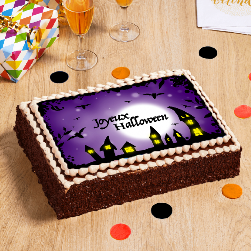 gâteau Village Hanté d'Halloween
