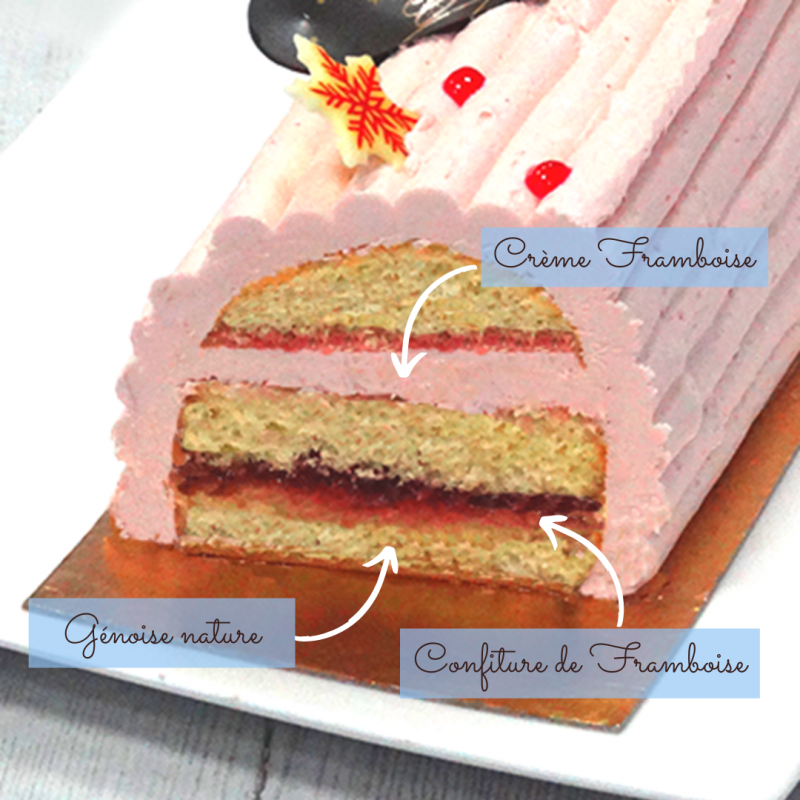 bûche pâtissière framboise par la Romainville bûche pâtissière framboise par la Romainville