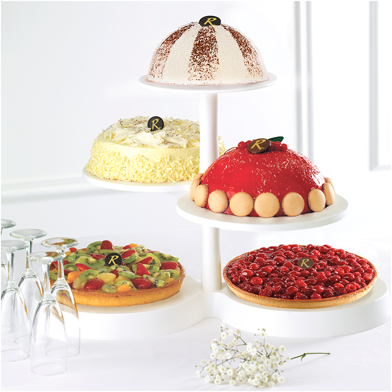 Présentoir blanc pour cake design