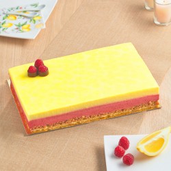 entremets au citron et à la framboise