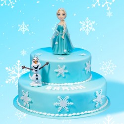 Pièce Montée Reine des neiges Elsa - Gâteau  Anniversaire enfant  - Pâtisserie La Romainville