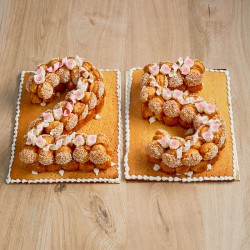 Number Cake Choux - pièce montée de choux mariage anniversaire - Pâtisserie La Romainville
