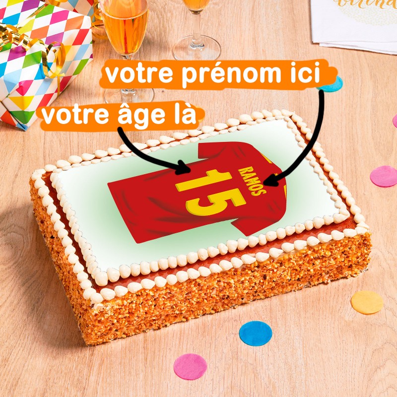 gateau maillot de foot espagne noisette gateau maillot de foot espagne noisette