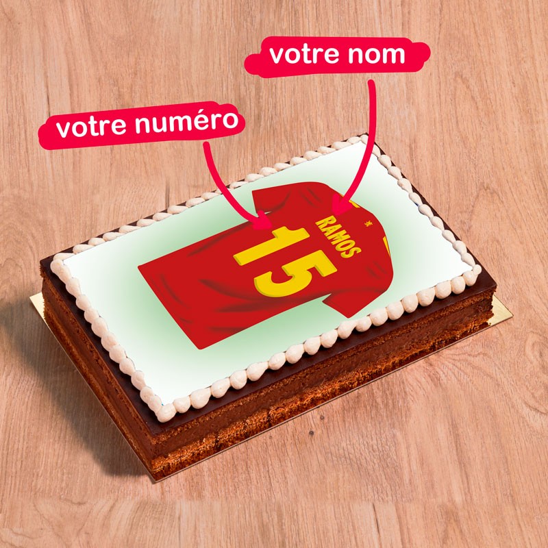 Gâteau photo Maillot d'Espagne Gâteau photo Maillot d'Espagne