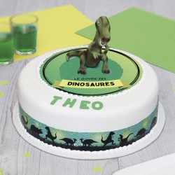 grand gâteau Tyrannosaure en pate à sucre enfants pâtisserie La Romainville