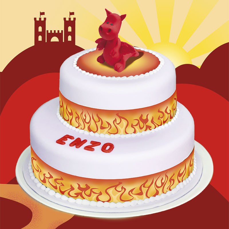 Pièce Montée Dragon - Anniversaire enfant - Pâtisserie La Romainville