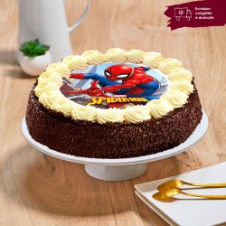 Gâteau chocolat enfant - Thème Spider-Man