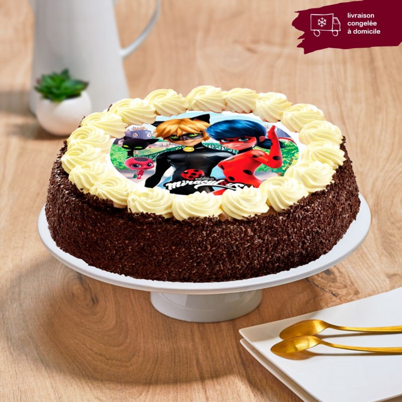 Gâteau chocolat enfant - Thème Miraculous