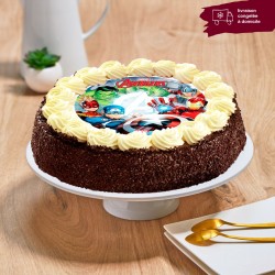 Gâteau chocolat enfant - Thème Avengers