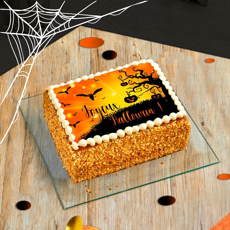 Poirier personnalisé Halloween - gâteau avec photo - Pâtisserie La Romainville Poirier personnalisé Halloween - gâteau avec photo - Pâtisserie La Romainville