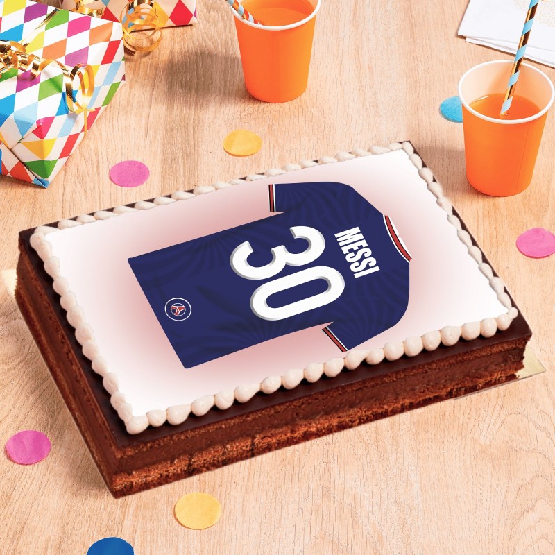 Craqueline - entremets Chocolat - Thème Foot PSG