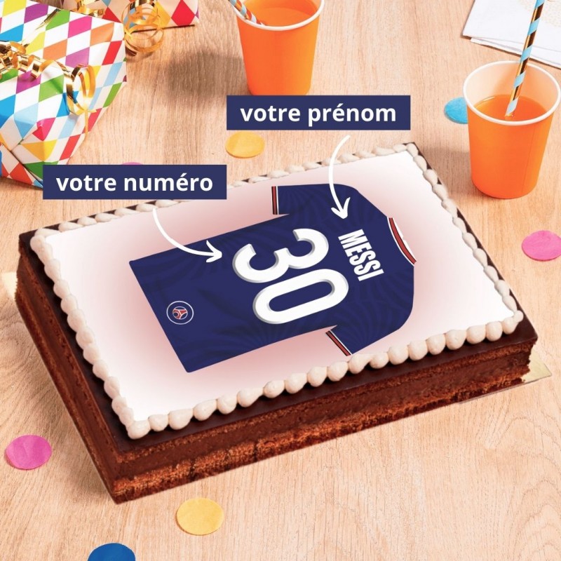 Craqueline - entremets Chocolat - Thème Foot PSG Craqueline - entremets Chocolat - Thème Foot PSG