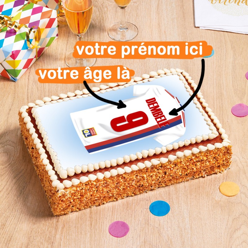 Layercake noisette Olympique Lyonnais personnalisé - La Romainville Layercake noisette Olympique Lyonnais personnalisé - La Romainville