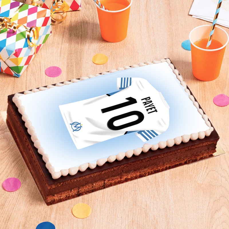 Craqueline - entremets Chocolat - Thème Foot OM (Olympique de Marseille)