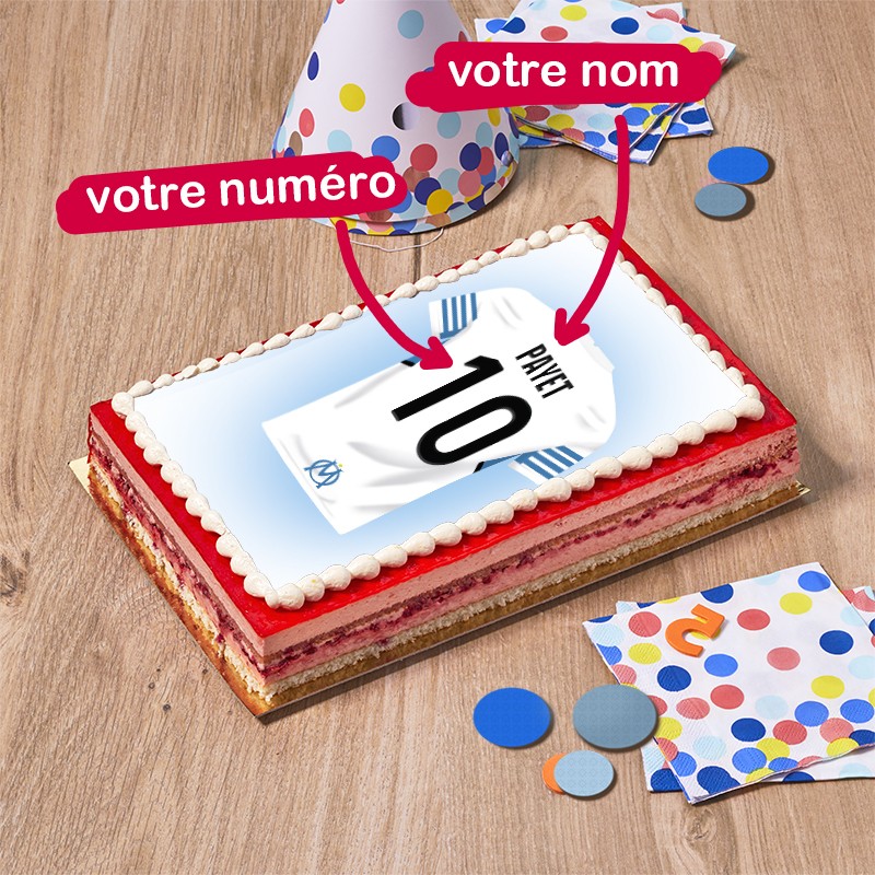 Framboisine - entremets framboise - Thème Foot OM (Olympique de Marseille Framboisine - entremets framboise - Thème Foot OM (Olympique de Marseille