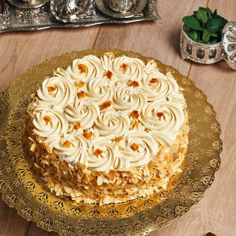 Moka Fleurs d'Orange - Layercake crème vanille et oranges confites - Pâtisserie La Romainville