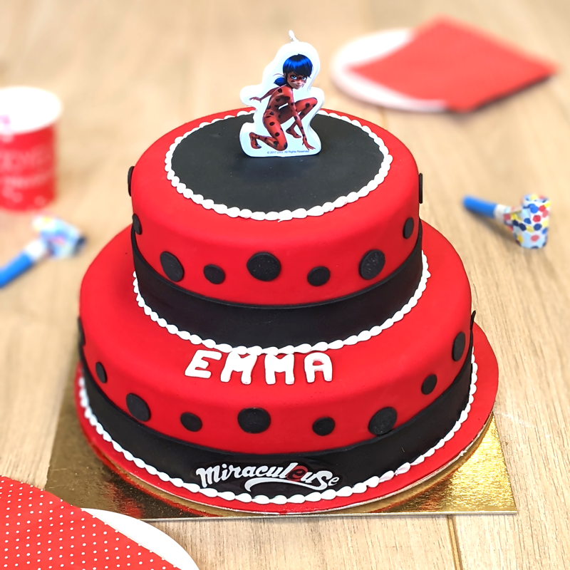 Pièce Montée Miraculous - Gâteau  Anniversaire enfant  - Pâtisserie La Romainville - Layercake