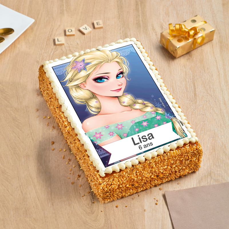 Layercake Princesse Elsa personnalisé - La Romainville - Reine des Neiges