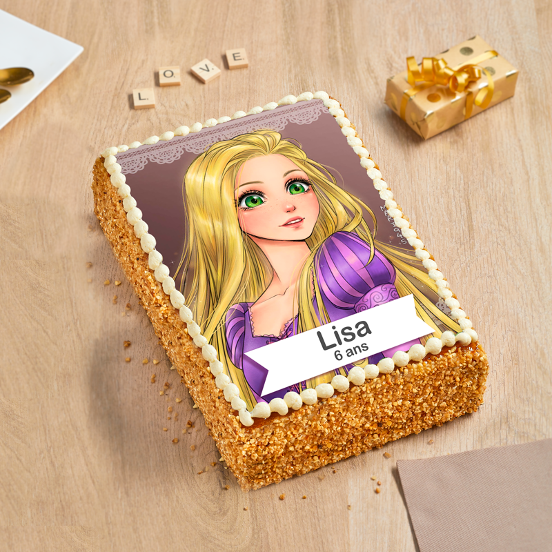 Layercake Princesse Raiponce personnalisé - La Romainville Layercake Princesse Raiponce personnalisé - La Romainville