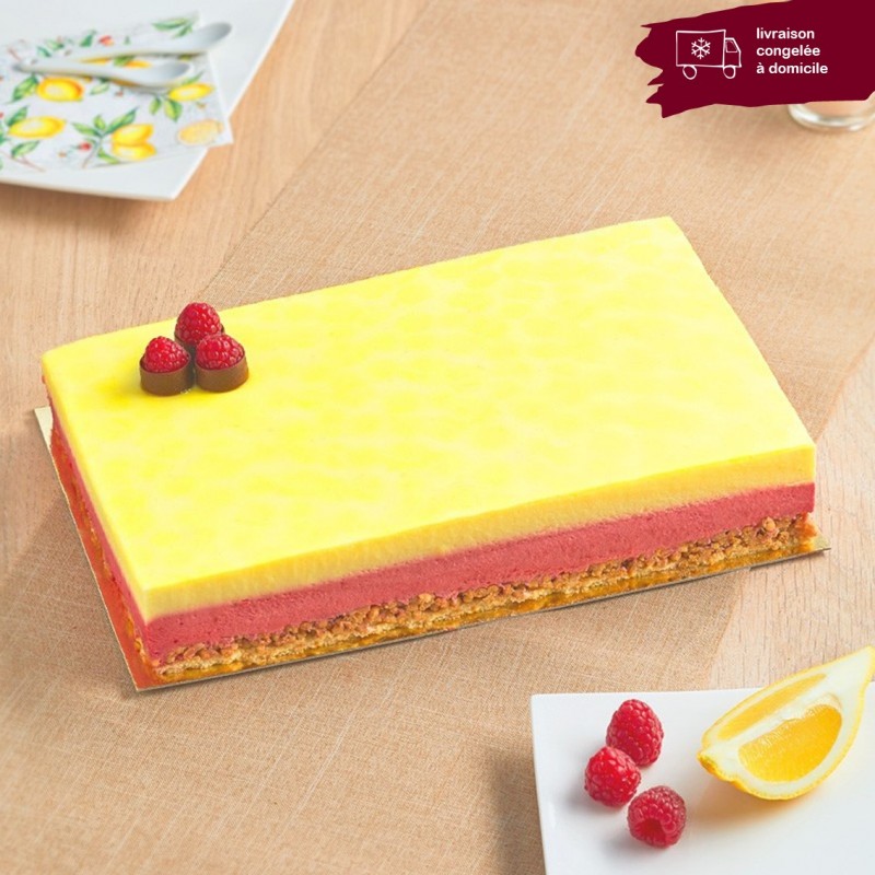 entremets au citron et à la framboise