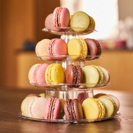 Présentoir 36 macarons - cocktails sucrés - Pâtisserie La Romainville