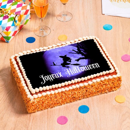 Gâteau Sorcière Halloween - layer cake halloween Pâtisseries La Romainville - disponible en livraison à domicile