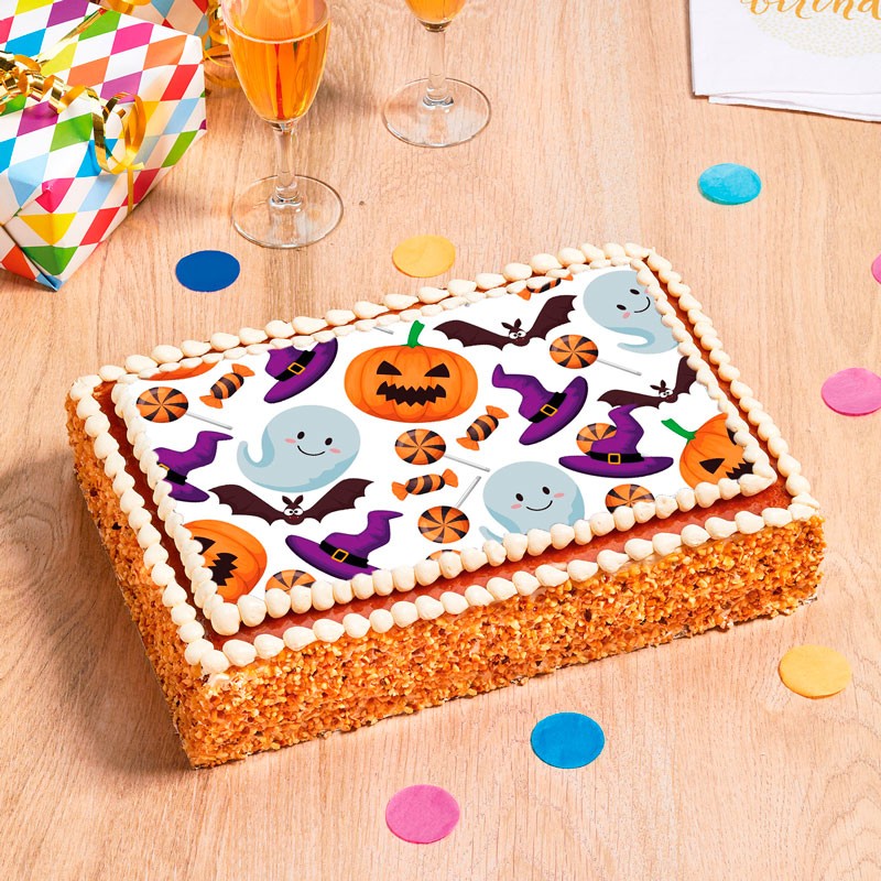 Gâteau Monstres Halloween - layer cake halloween Pâtisseries La Romainville - disponible en livraison à domicile