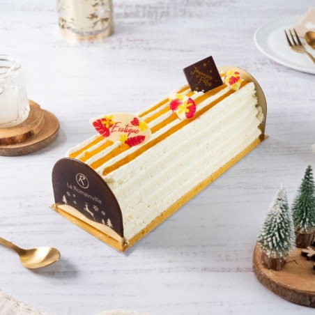 Bûche pâtissière exotique - collection Noël - pâtisserie La Romainville
