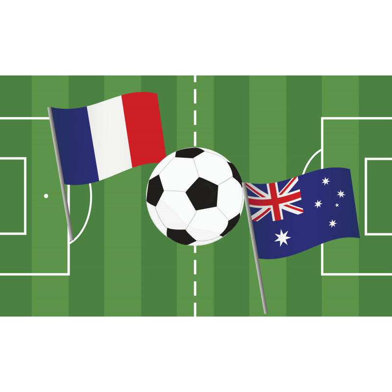 Gâteau Coupe du Monde de Football 2022 - Match France-Australie