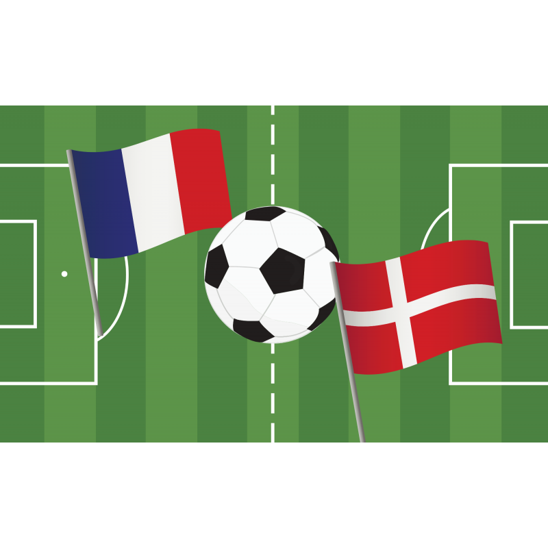 Gâteau Coupe du Monde de Football 2022 - Match France-Danemark Gâteau Coupe du Monde de Football 2022 - Match France-Danemark