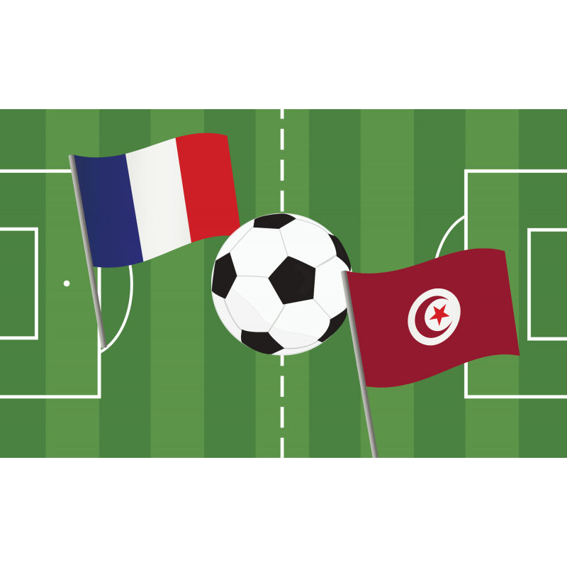 Gâteau Coupe du Monde de Football 2022 - Match France-Tunisie