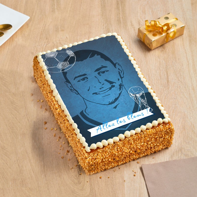 Gâteau Coupe du Monde de Football 2022 - Equipe de France Benzema